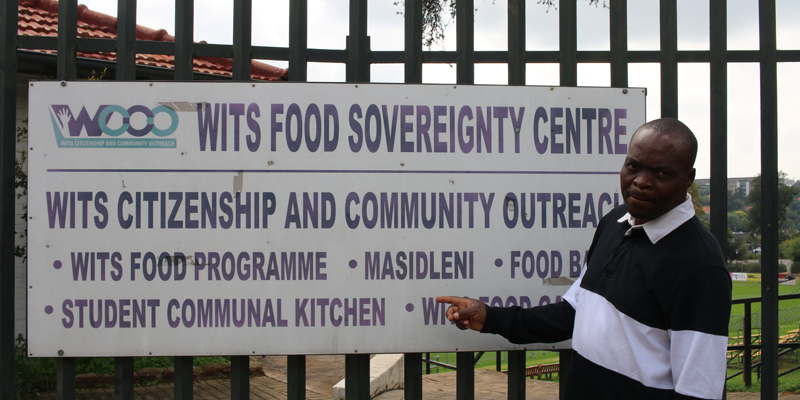 Makhuva Baloyi picked a cause important to him. There are several projects that that one can contribute to at the Wits Community and Citizenship Office.
